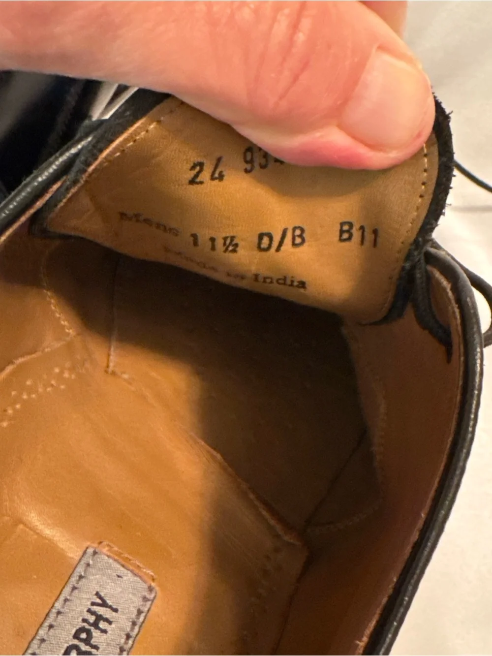 Johnston & Murphy polished black
